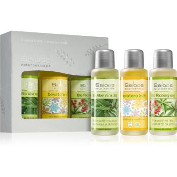 Saloos Bio Body And Massage Oils Aloe Vera & Meadow Flowers & Ricin darčeková sada (s regeneračným účinkom)