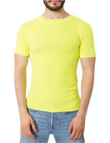 Neónovo žlté pletené tričko vel. XL