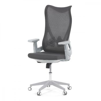 AUTRONIC KA-S248 GREY Židle kancelářská, šedý MESH, bílý plast, plastový kříž