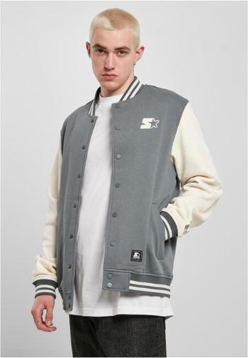 Starter College Fleece Jacket heavymetal/palewhite - XXL