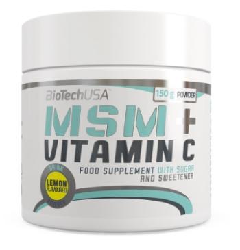 BiotechUSA MSM + Vitamin C citrón 150 g