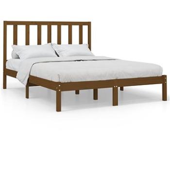 Rám postele medovo hnedý masívne drevo 120 × 200 cm, 3106766