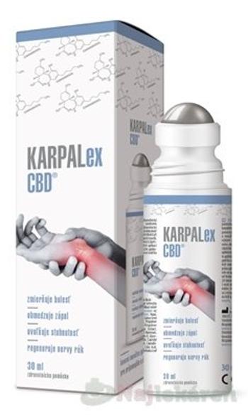 KARPALex CBD emulzia, kovová masážna gulička 30 ml