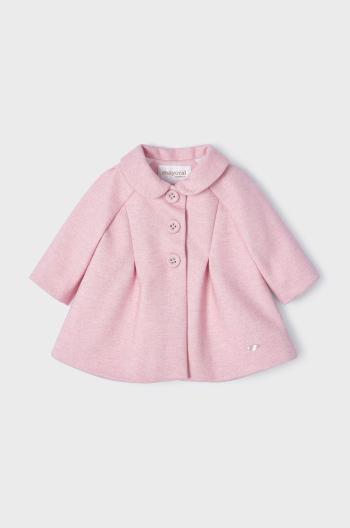 Detský kabát Mayoral Newborn ružová farba,