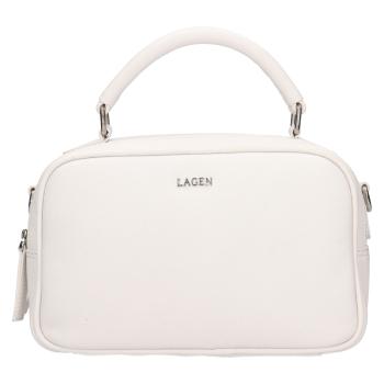 Lagen Dámska kožená crossbody kabelka BLC-22/2068 WHITE