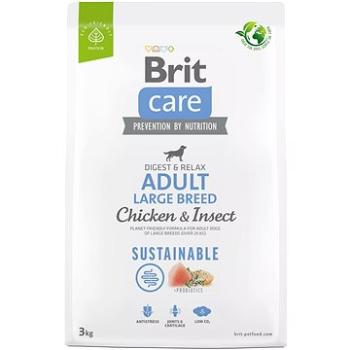 Brit Care Dog Sustainable s kuracím a hmyzom Adult Large Breed 3 kg (8595602558759)
