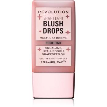 Makeup Revolution Bright Light Blush Drops tekutá lícenka odtieň Pink Rosie 23 ml