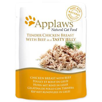 Kapsička APPLAWS Cat Pouch Chicken with Beef in Jelly 70 g