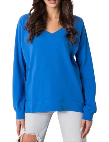Modré dámske tričko s výstrihom v tvare v vel. L/XL