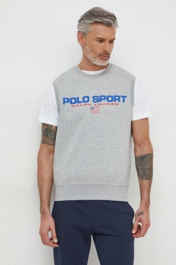 Tričko Polo Ralph Lauren šedá farba, 710938450