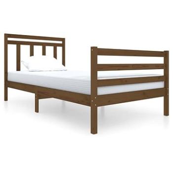 Rám postele medovo hnedý masívne drevo 100 × 200 cm, 3100647