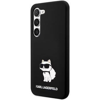 Karl Lagerfeld Liquid Silicone Choupette NFT Zadný Kryt na Samsung Galaxy S23 Black (KLHCS23SSNCHBCK)