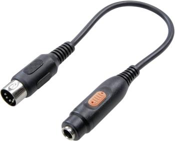 SpeaKa Professional  konektor DIN / jack audio mono adaptér [1x DIN zástrčka 5-pólová - 1x jack zásuvka 6,35 mm] čierna