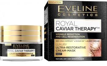 Eveline Cosmetics Royal Caviar Therapy Nočný krém/maska 50 ml