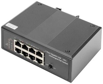 Digitus DN-651113 priemyselný ethernetový switch 10 / 100 / 1000 MBit/s IEEE 802.3af (12.95 W), IEEE 802.3at (25.5 W)