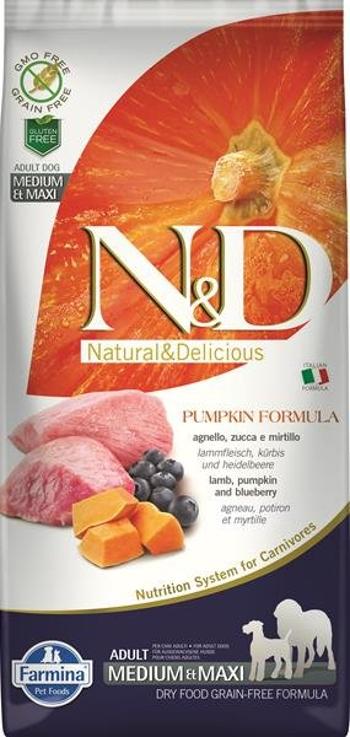 Farmina N&D dog PUMPKIN (GF) adult medium & maxi, lamb & blueberry 12kg