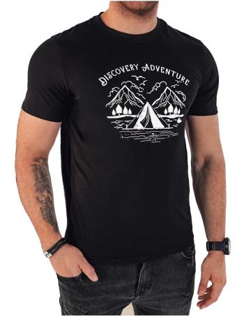 čierne pánske tričko s potlačou adventure vel. 2XL