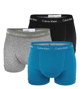 CALVIN KLEIN - boxerky 3PACK cotton stretch classic gray element - limitovaná edícia-XL (101-106 cm)