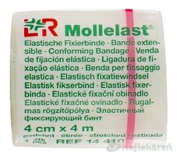 Mollelast 4 cm x 4 m obväz elastický fixačný jednotlivo balený 1 ks