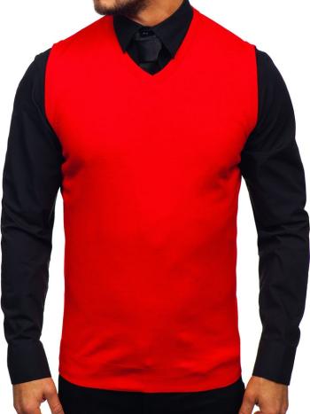 Červená pánska pletená vesta Bolf 2500