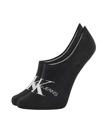 CALVIN KLEIN - CK jeans monogram čierne dámske neviditeľné ponožky-UNI