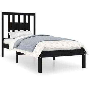 Rám postele čierny masívne drevo 75 × 190 cm Small Single, 3104027