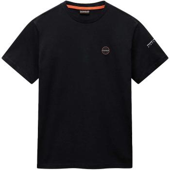 Napapijri  Badge T-Shirt Black  Tričká a polokošele Čierna