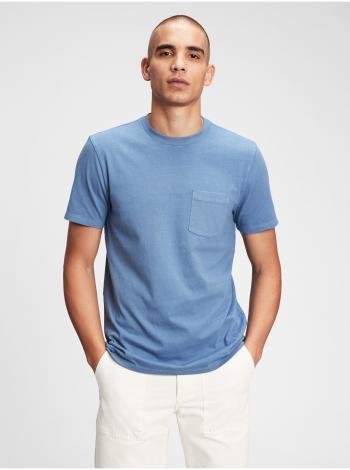 Tričko organic cotton pocket t-shirt Modrá