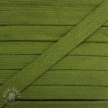 Bavlnená šnúra plochá 13 mm olive green