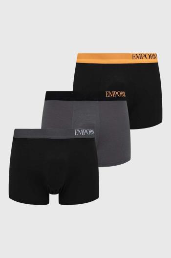 Boxerky Emporio Armani Underwear 3-pak pánske, čierna farba