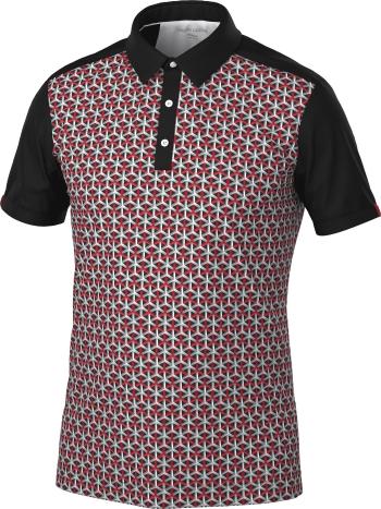 Galvin Green Mio Mens Breathable Short Sleeve Shirt Red/Black L Polo košeľa