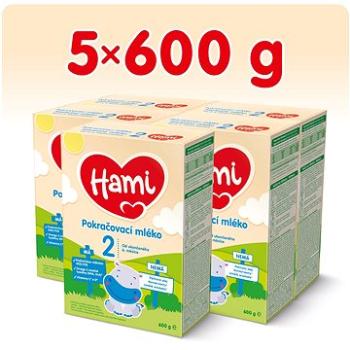 Hami Pokračovacie dojčenské mlieko 6 m+ (5× 600 g) (5900852050626)