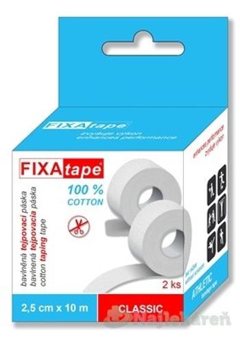 FIXAtape tejpovacia páska CLASSIC ATHLETIC, bavlnená 2,5cmx10m, 2ks