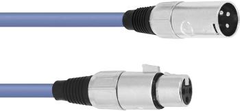 Omnitronic 3022010K XLR prepojovací kábel [1x XLR zástrčka 3pólová - 1x XLR zásuvka 3pólová] 1.50 m modrá