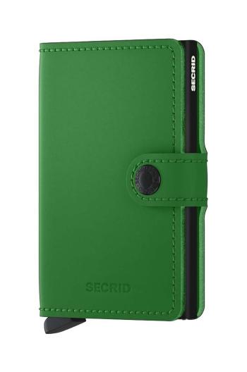 Kožená peňaženka Secrid Miniwallet Matte Bright Green zelená farba