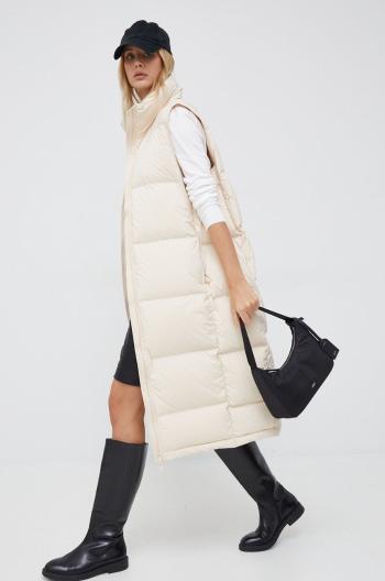 Páperová vesta Calvin Klein dámska, béžová farba, zimná