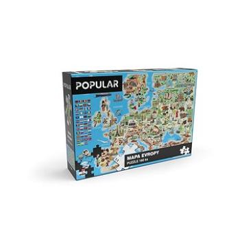 Popular Puzzle – Mapa Európy, 160 ks – CZ (8591864916870)