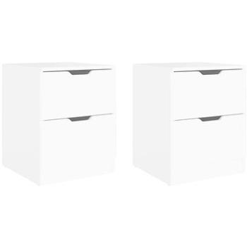 SHUMEE Nočné stolíky 2 ks biele 40 × 40 × 50 cm drevotrieska, 326724