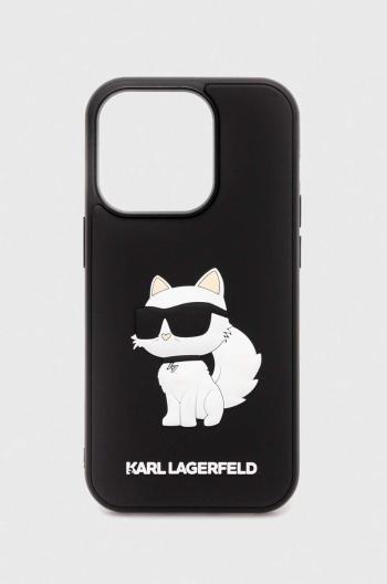 Puzdro na mobil Karl Lagerfeld iPhone 14 Pro 6.1" čierna farba