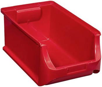Plastový box na drobný materiál, stohovateľný Allit (š x v x h) 205 x 150 x 355 mm, červená