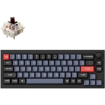 Keychron Q2 65% Layout QMK Gateron G PRO Hot-Swappable Brown Switch - US, čierna (Q2-M3)