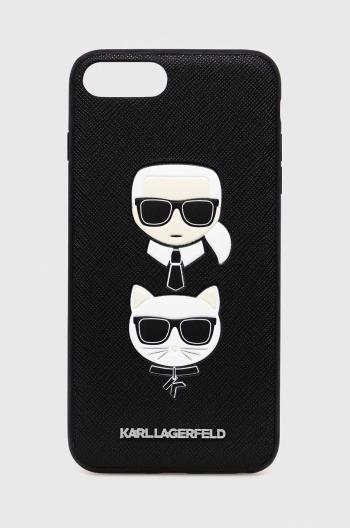 Puzdro na mobil Karl Lagerfeld iPhone 7 Plus / 8 Plus čierna farba