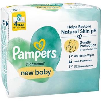 PAMPERS Harmonie New Baby Plastic Free 184 ks (4× 46 ks) (8006540815762)