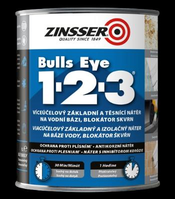 ZINSSER BULLS EYE 1-2-3- Blokátor škvŕn a adhézny základný náter biela 1 L