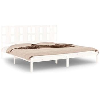 Rám postele biely masívne drevo 180 × 200 cm Super King, 3105616