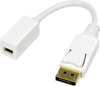 LogiLink CV0040 DisplayPort adaptér [1x zástrčka DisplayPort - 1x mini DisplaPort zásuvka] biela pozlátené kontakty 15.0
