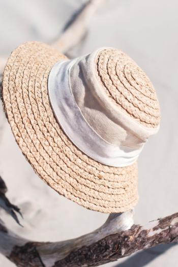 Béžovo-smotanový slamený klobúk Alina