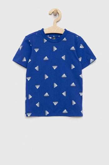 Detské bavlnené tričko adidas LK BLUV CO vzorované