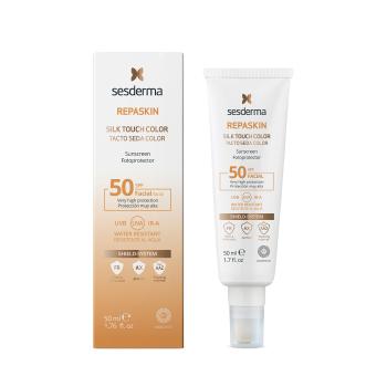 Sesderma Tónovaný ochranný krém na tvár SPF 50 Repaskin Silk Touch Color Facial 50 ml