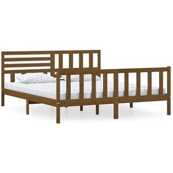 Rám postele medovo hnedý masívne drevo 180 × 200 cm Super King, 3101171